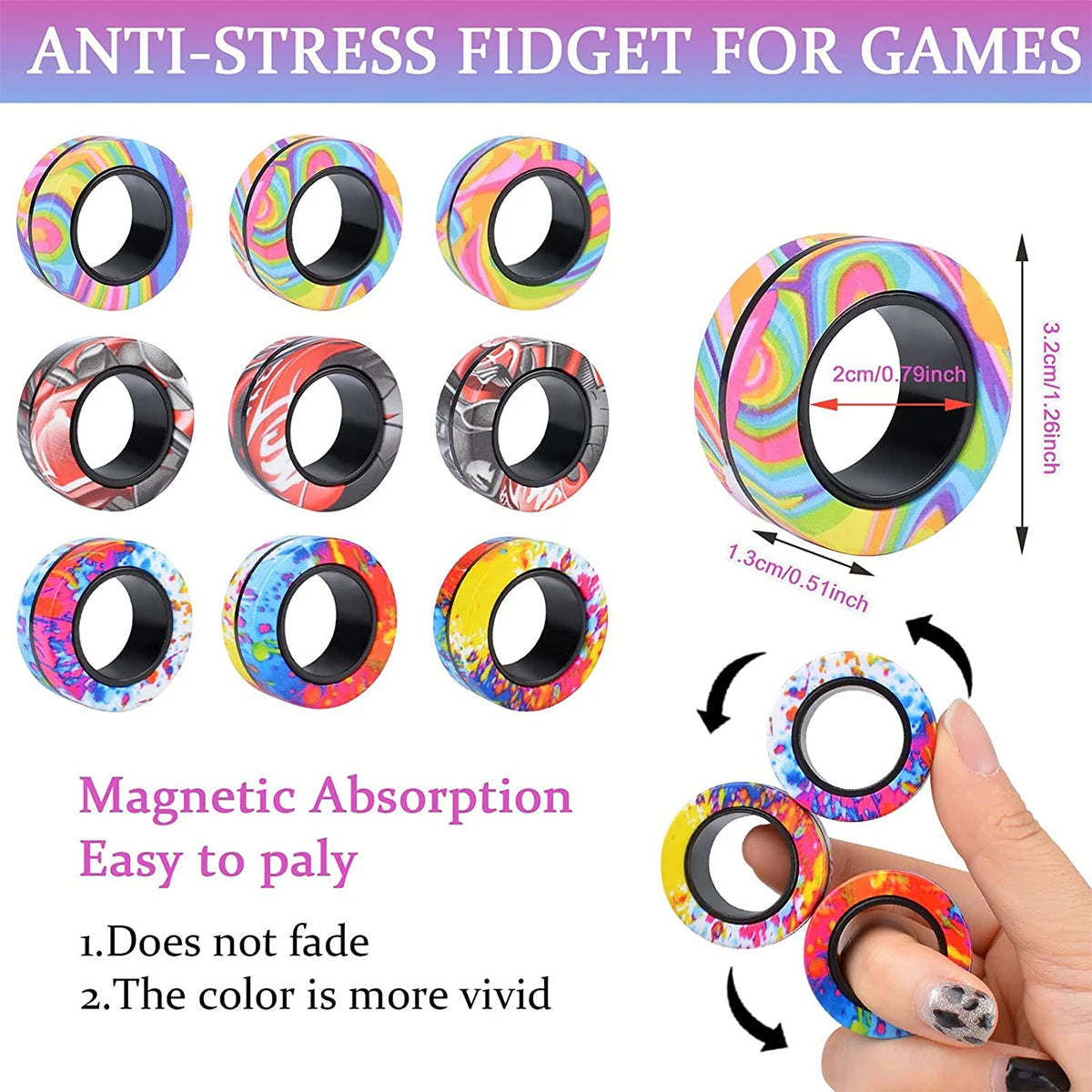 Magnetic Rings Fidget Set