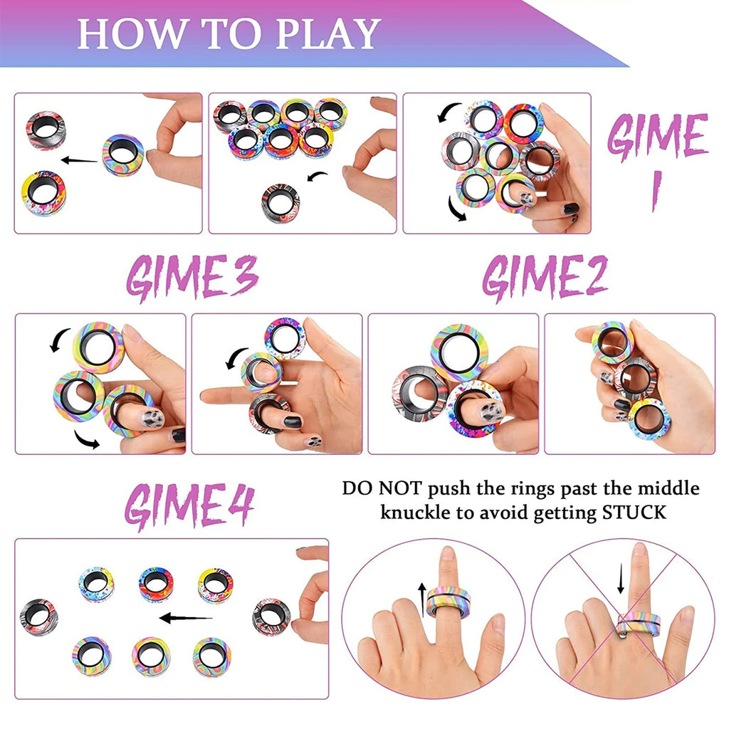 Magnetic Rings Fidget Set