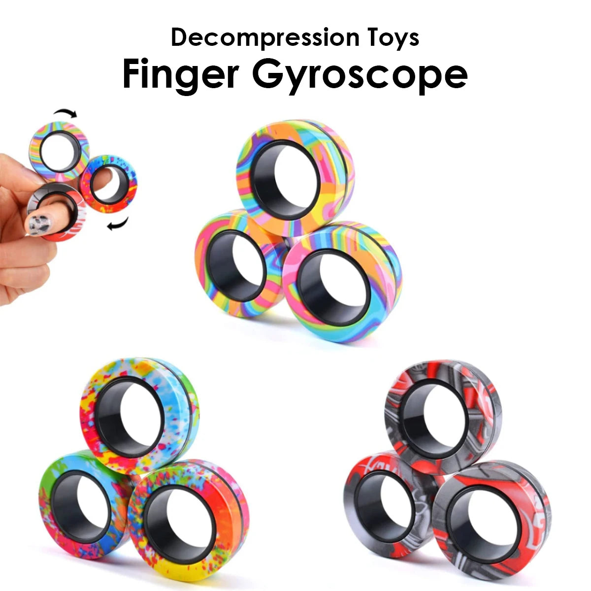 Magnetic Rings Fidget Set