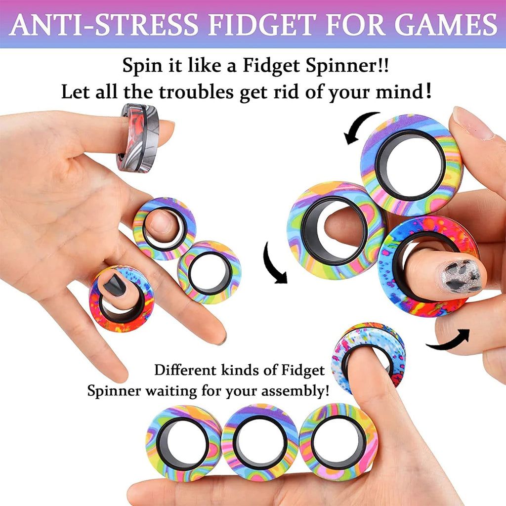 Magnetic Rings Fidget Set