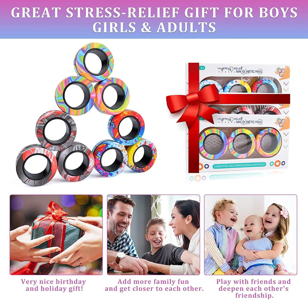 Magnetic Rings Fidget Set
